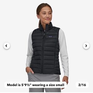 Patagonia large down women’s vest black